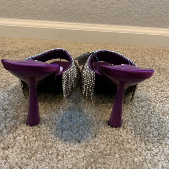 New Zara Purple Sparkly Rhinestone Heeled Sandals 3800/810 Size 6.5 7.5 8 9 - Picture 7 of 12